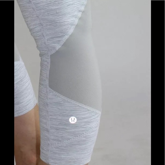 LULULEMON Pace Rival Crop Grey/Gray leggings RARE - Picture 2 of 7